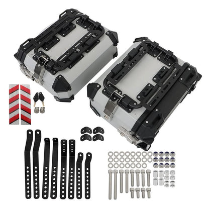 36L Hard Saddlebag Box Trunk for Motorcycle (with Support Rack)