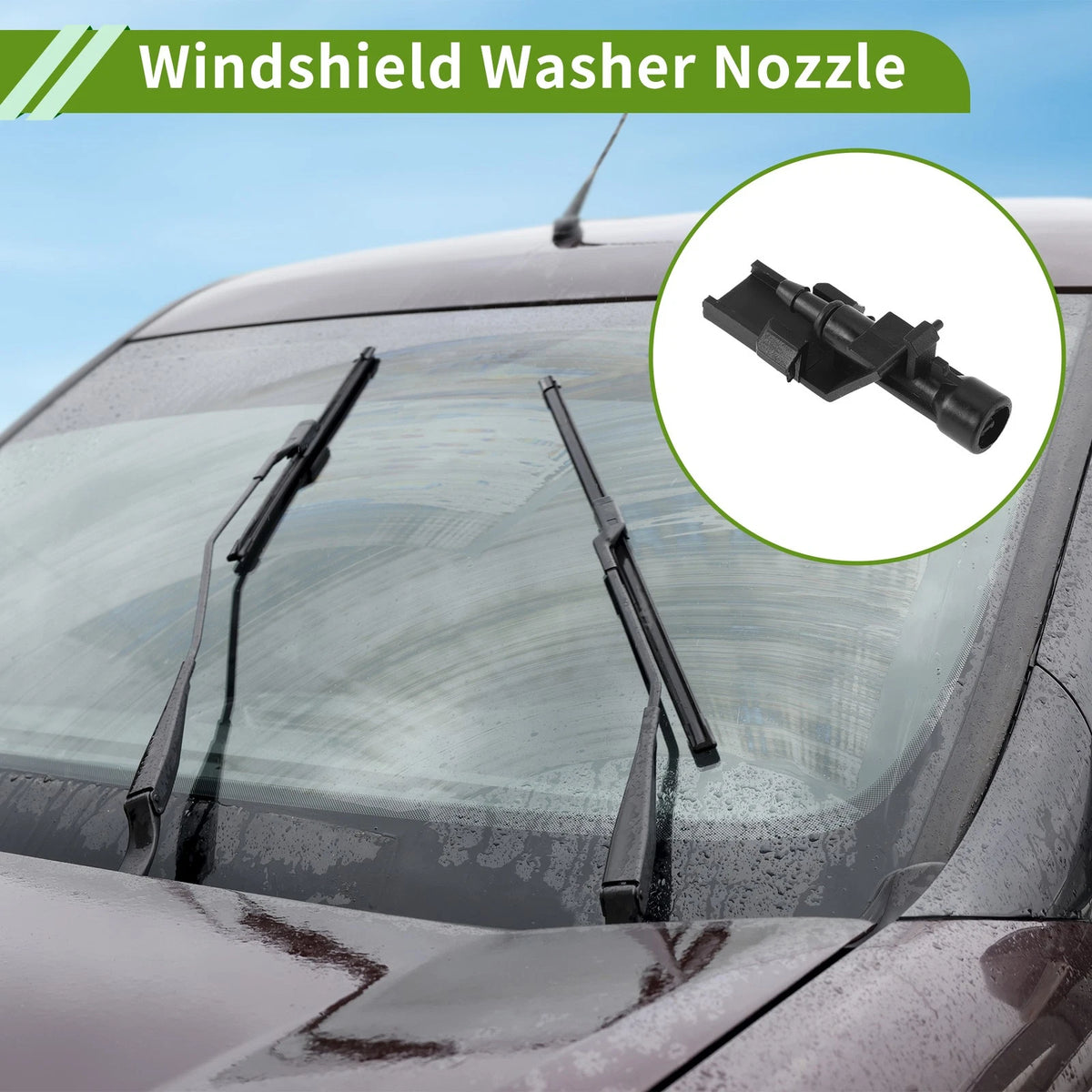 Windshield Washer Nozzle with Hose Connector for Honda Civic (2006–2019)