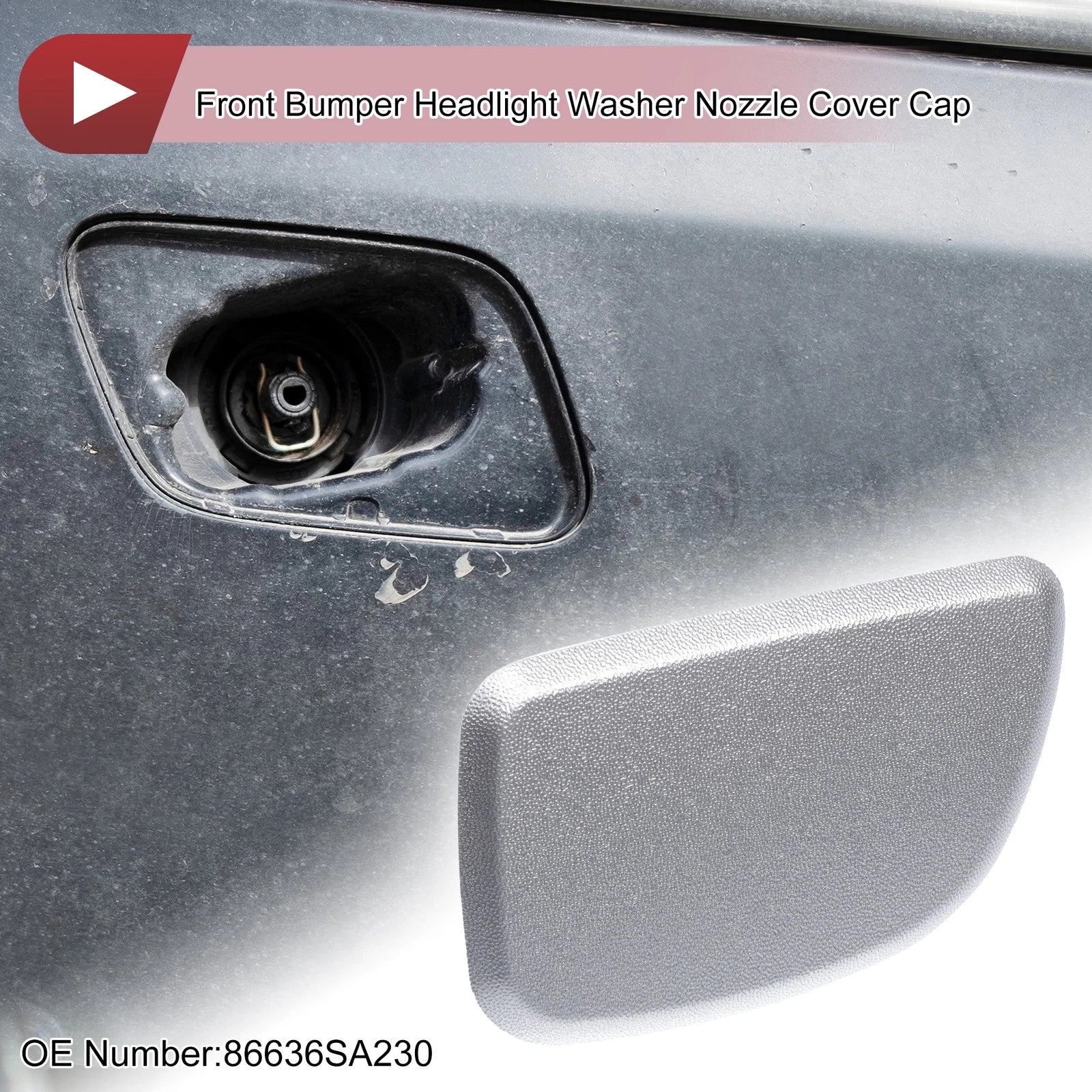 Front Left Washer Nozzle Cover Cap Replacement for Subaru Forester (2005-2007)