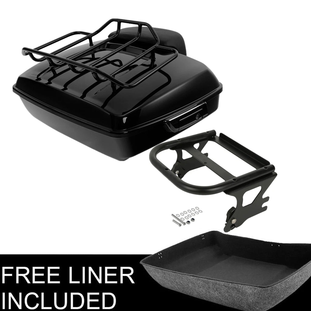 Chopped Trunk Pad Rack for Harley Electra Glide (1997–2008) Black