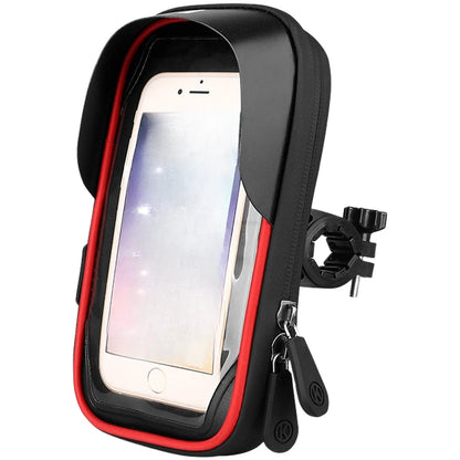 Waterproof Bicycle Phone Mount with Front Sun Visor and Touch Layer