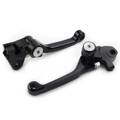 Black Pivot Brake Clutch Levers for Kawasaki KX250F KX450F (2004–2023)