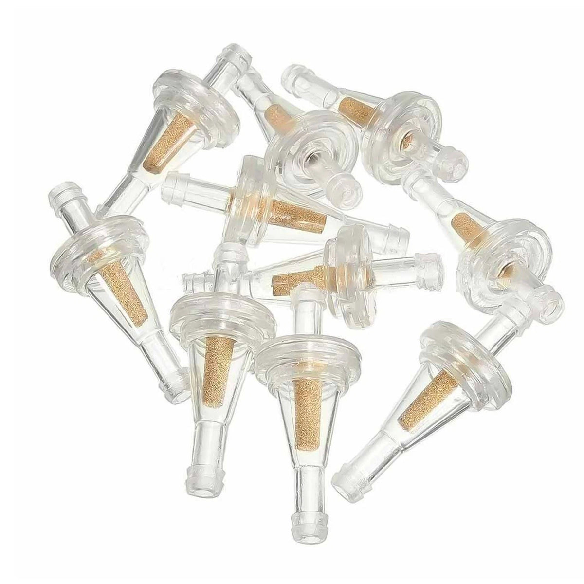 10Pcs 1/4" 6.3mm ABS Plastic Fuel Filters for Motorcycle Dirt Bike ATV UTV