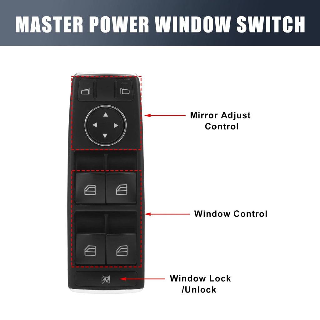 Power Window Switch Driver Side Replacement for Mercedes GLK280 (2009–2009)