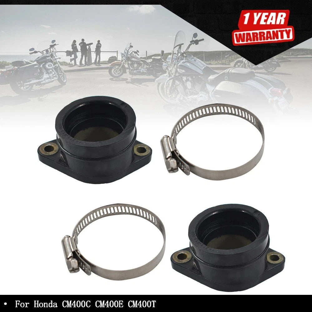 2X Carburetor Intake Manifold Boot Holder for Honda CM400C CM400E CM400T (1978–1982)