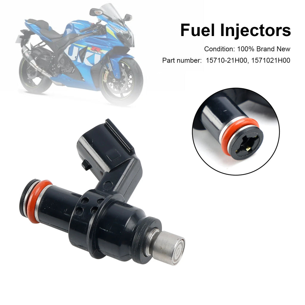 Set of 4 Fuel Injectors for Suzuki GSXR1000 (2007–2016) GSX1300R (2008–2020) 15710-21H00 1571021H00