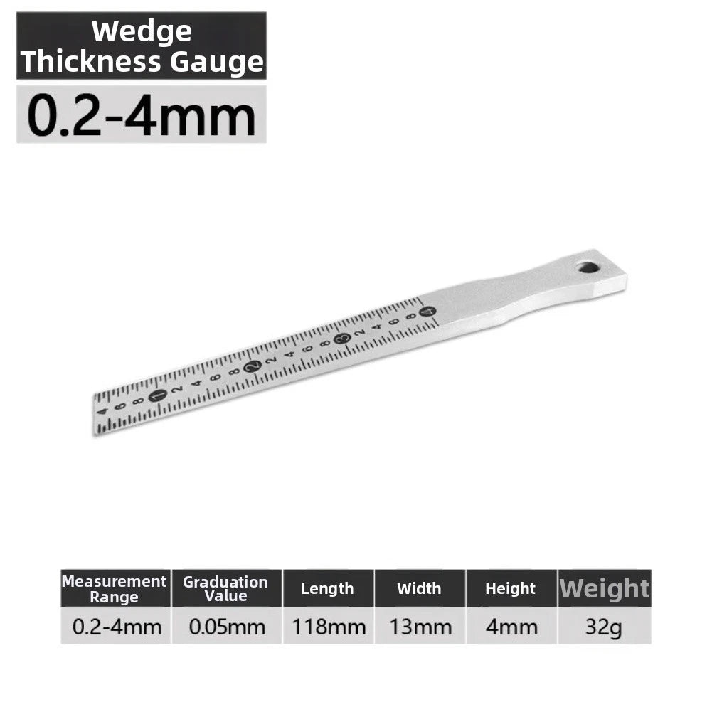 8 Piece Steel Wedge Feeler Gauge for Precise Mechanical Clearance Checking