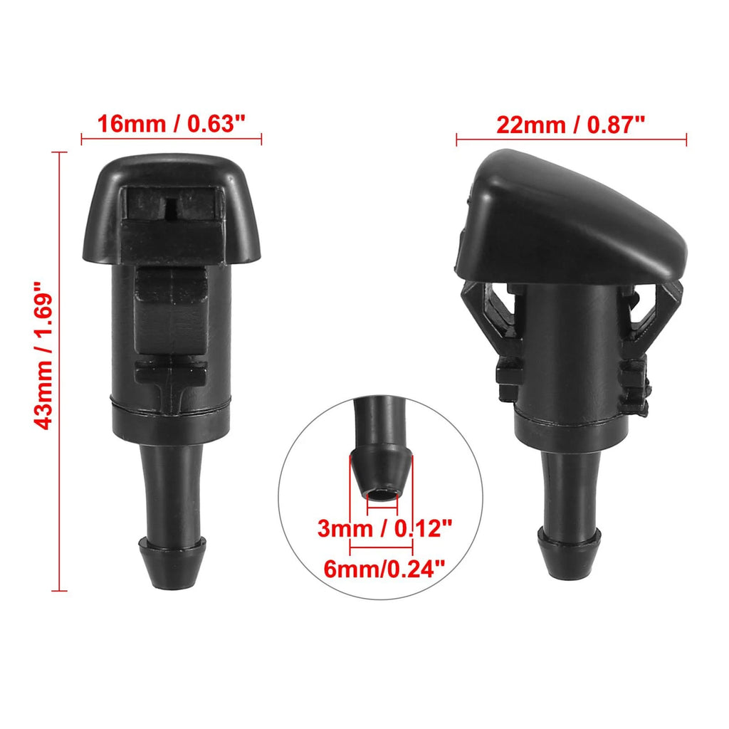 4PCS Front Windshield Washer Nozzles Replacement for Dodge Ram Chrysler (2011–2018)