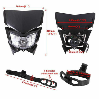 Headlight Kit for KTM Honda Yamaha Suzuki Kawasaki (Dirt Pit Trail)