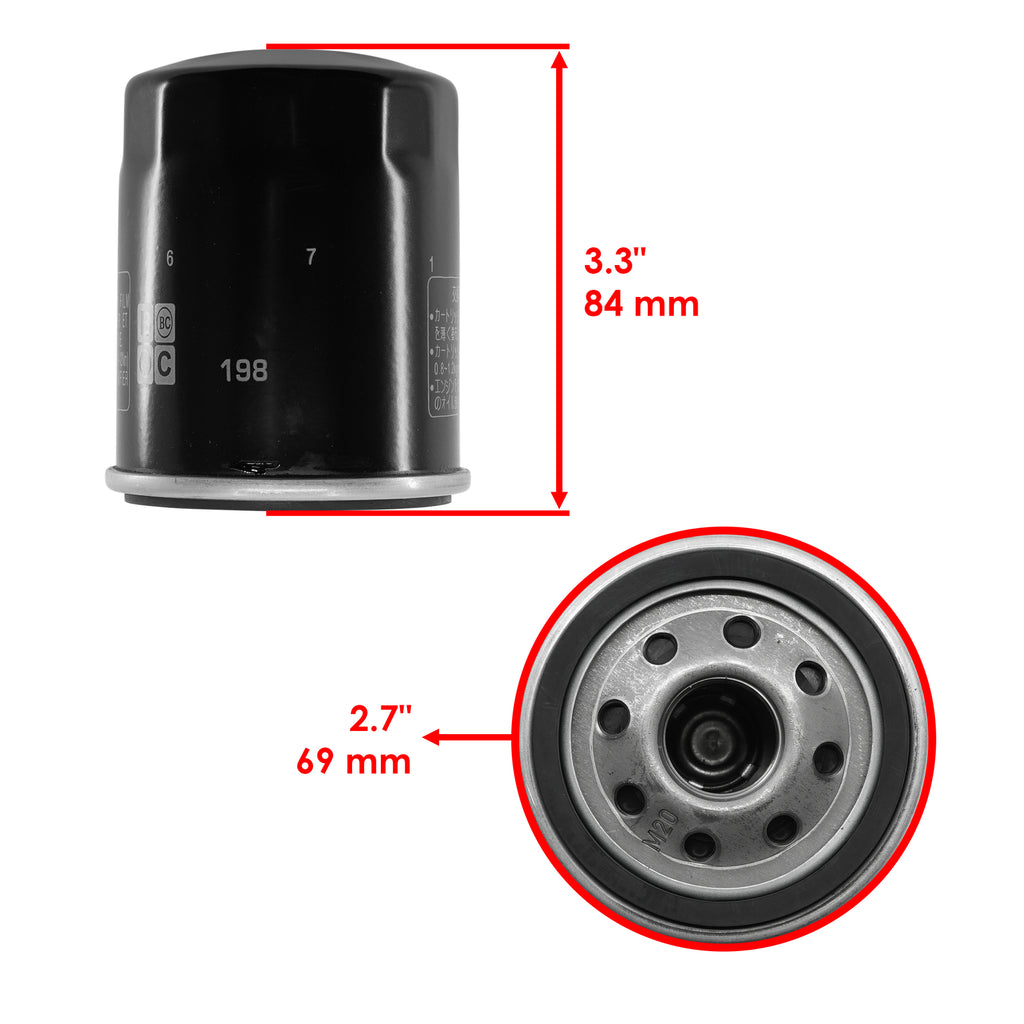 Oil Filter 3 Pack Replacement for Victory Hammer S 8 Ball (2005–2014)