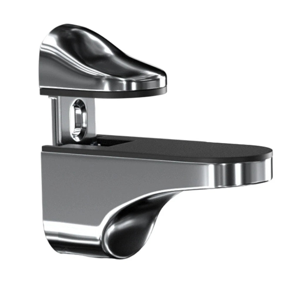 Adjustable Glass Shelf Bracket for Wall Mount (Polished Chrome, Zinc Alloy)