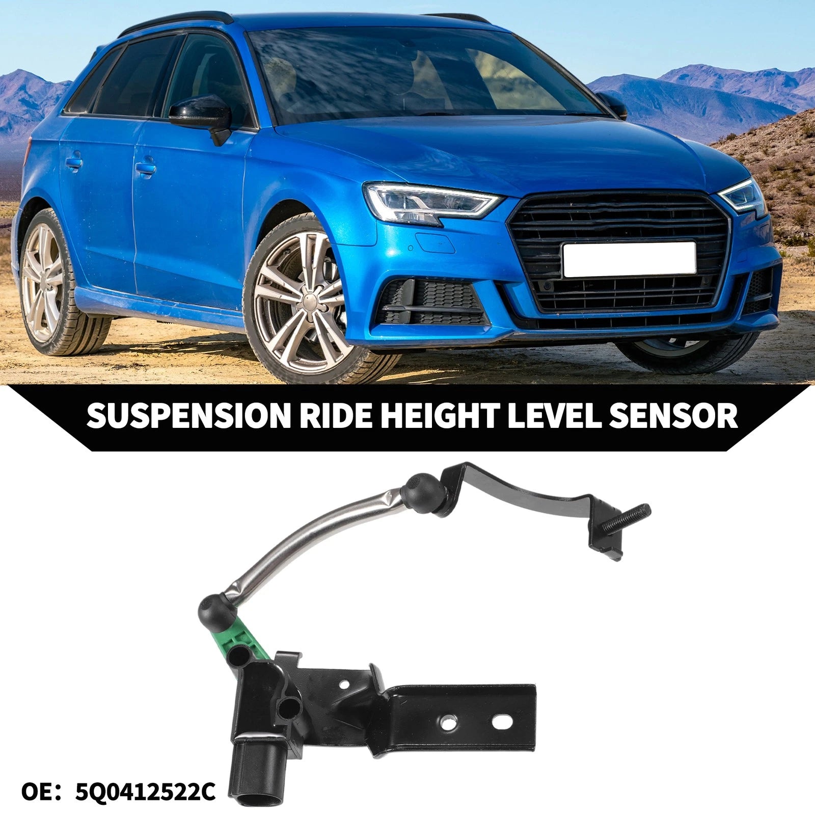 Ride Height Level Sensor Front Right for Audi A3 (2015–2020) Replacement