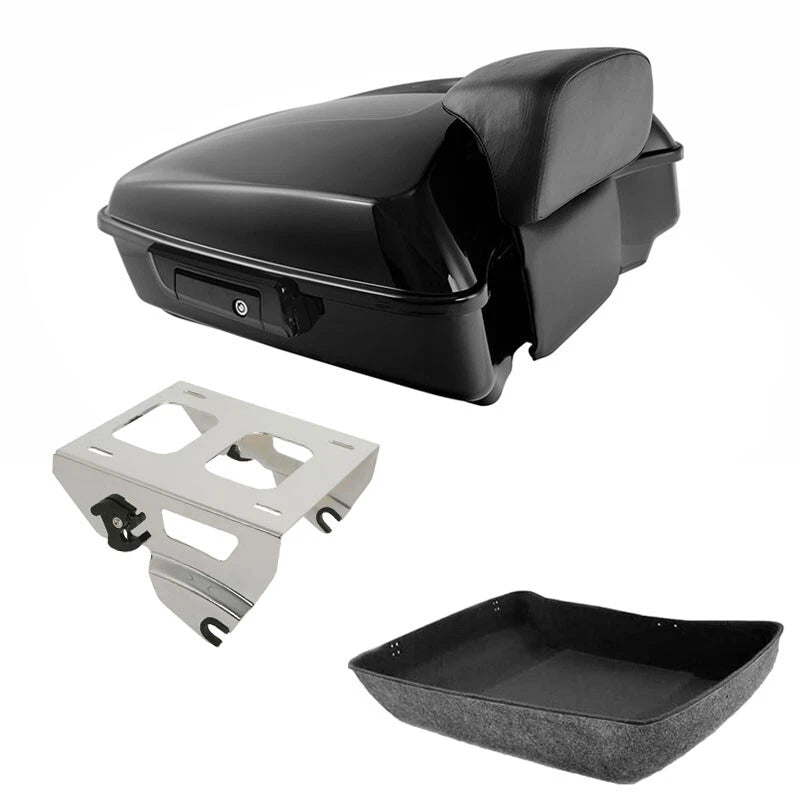 Chopped Trunk Backrest Solo Mount Rack for Harley Electra Glide FLHT (2014–2026)
