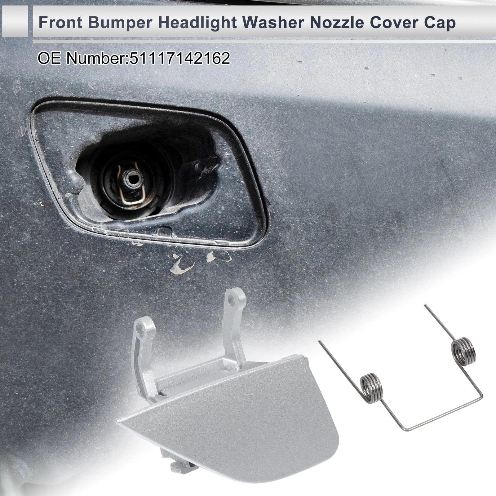 Front Right Headlight Washer Nozzle Cover Cap for BMW 750i (2009–2015)