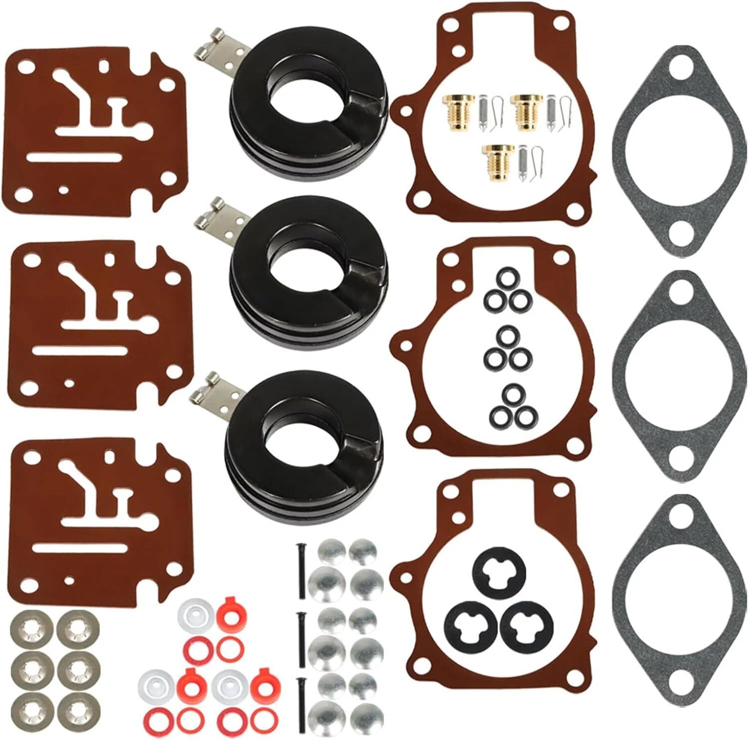 3X Carburetor Rebuild Kit for BRP OMC Johnson Evinrude (396701, 398729, 392061)