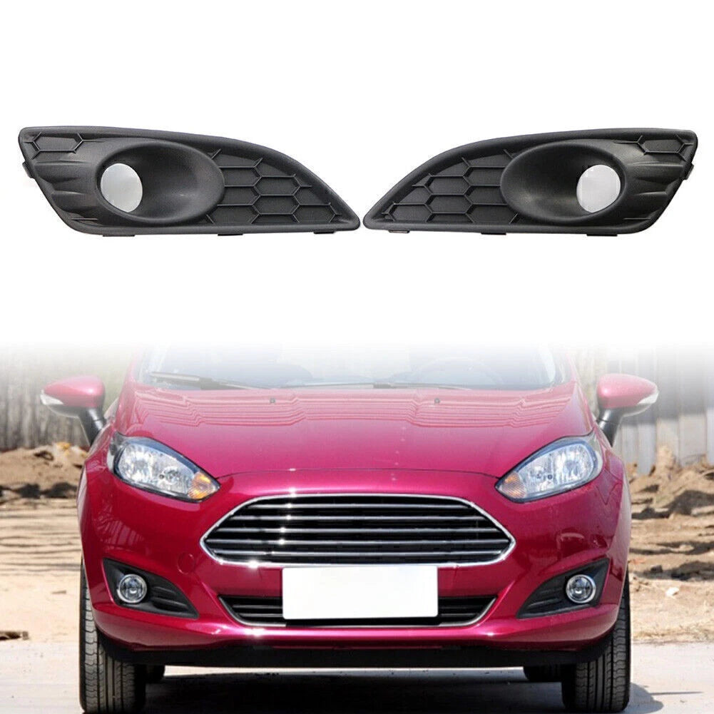 Front Bumper Grilles Fog Lights Cover Left & Right Set Fit Ford Fiesta 2012-2016