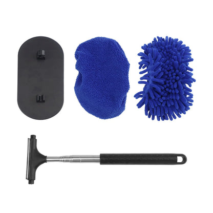 Extendable Windshield Cleaning Tool with Chenille Cloth for Cars