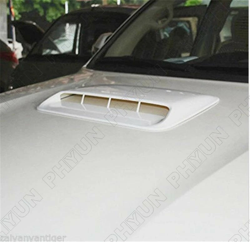Universal Car Bonnet Air Vent Intake Scoop Decorative Cover (White)