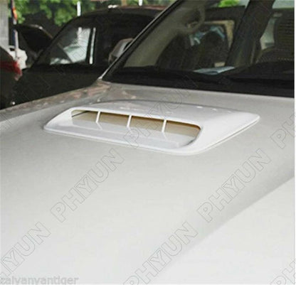 Universal Car Bonnet Air Vent Intake Scoop Decorative Cover (White)