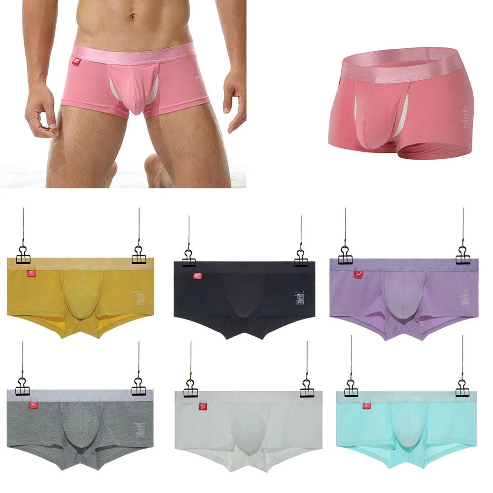 2X Men's Boxer Briefs with Bulge Pouch Underwear Shorts