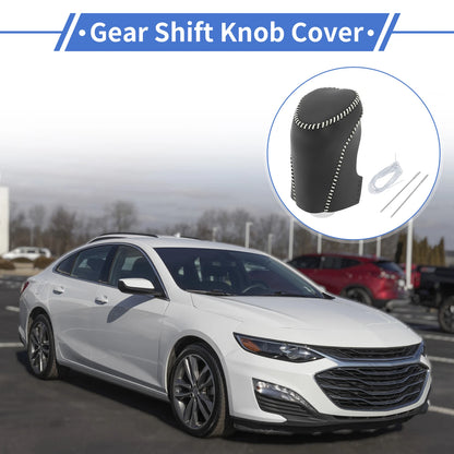 1 Pc Gear Shift Knob Cover for Chevrolet Malibu (2016–2020) Black Grey