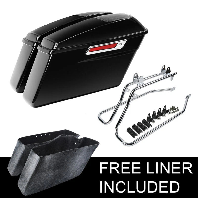 Saddlebag 6x9" Speaker Lids w/ Conversion Bracket for Harley Softail (1984–2017)
