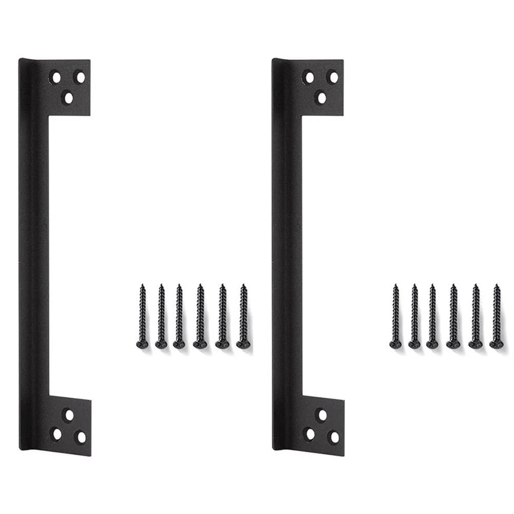 2X Door Latch Guard Plate L-Shaped 7in Stainless Steel for All Doors