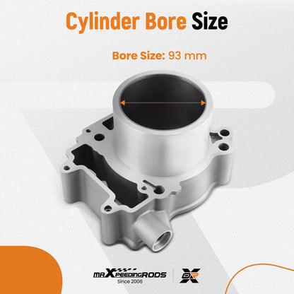 Top End Kit Cylinder Piston 93mm Gasket Set for Polaris Ranger 500 (2017–2022)
