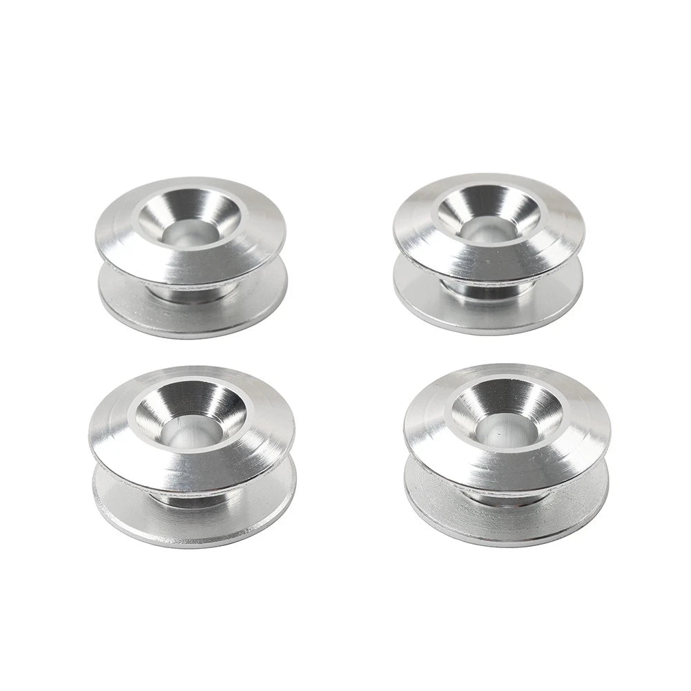 4PCS Silver Quick Release Band Fastener Bumper Holder Clips Kit Trunk Hatch Lid