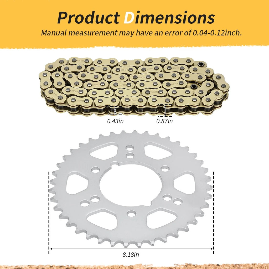 2X X-Ring Drive Chain + Sprocket for Polaris Trail Boss 330 (2003–2013)