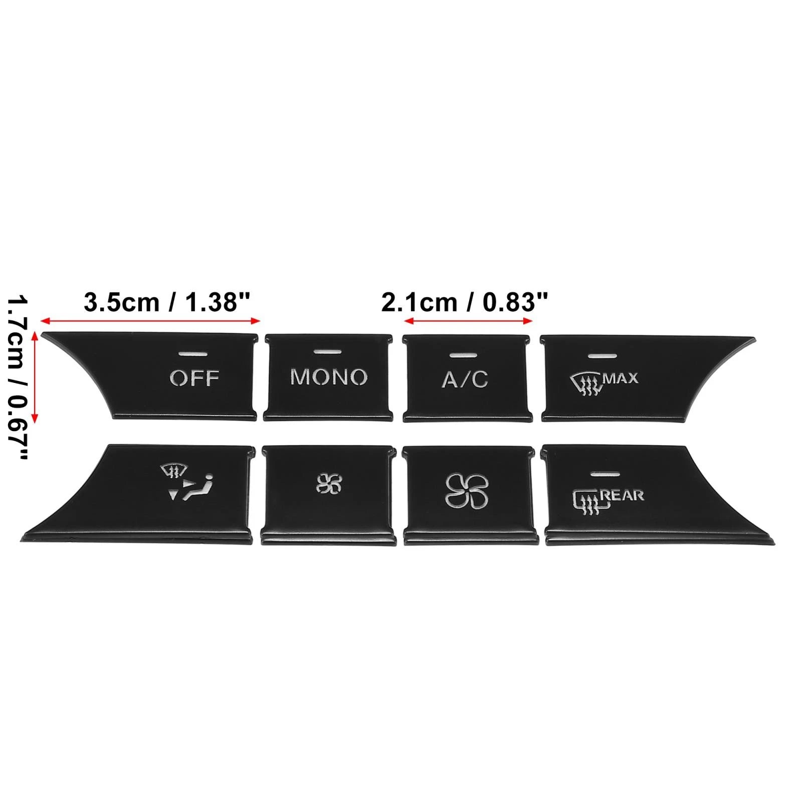 Center Console AC Button Stickers for Mercedes-Benz C300 (2008–2014)