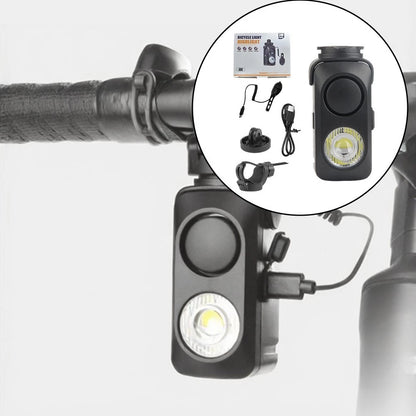 Bike LED Headlight with Horn 120dB Quick Release USB Charging