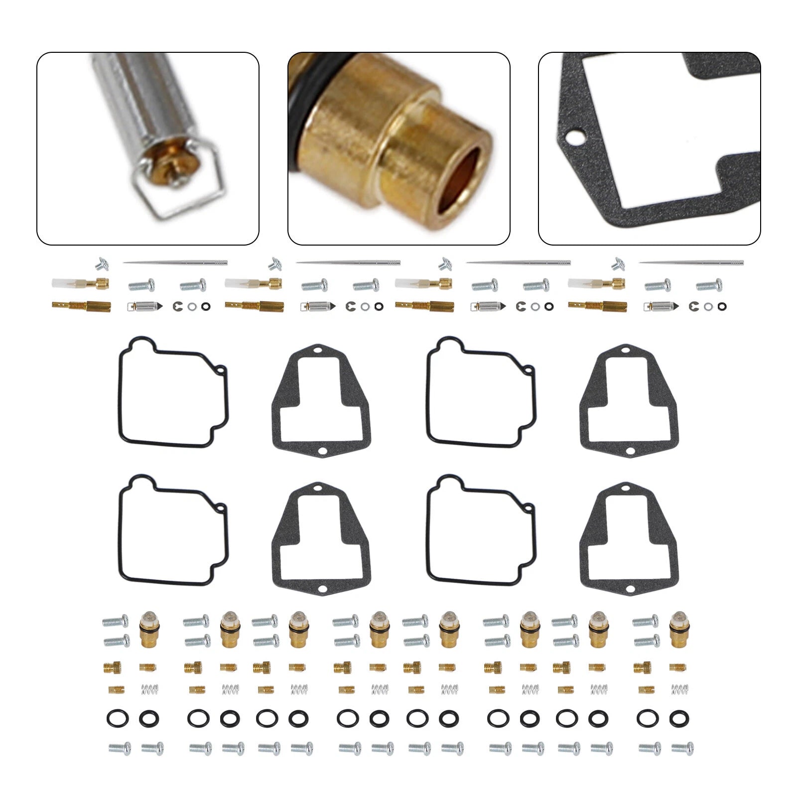 4X Carburetor Rebuild Repair Kit for Suzuki DR250 DR350 (T9)