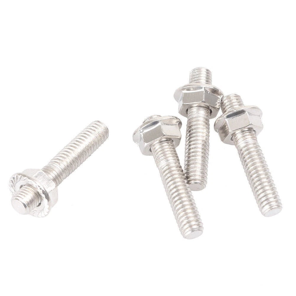 4pcs Exhaust Port Studs w/ Nuts For Harley Dyna Sportster Super Glide