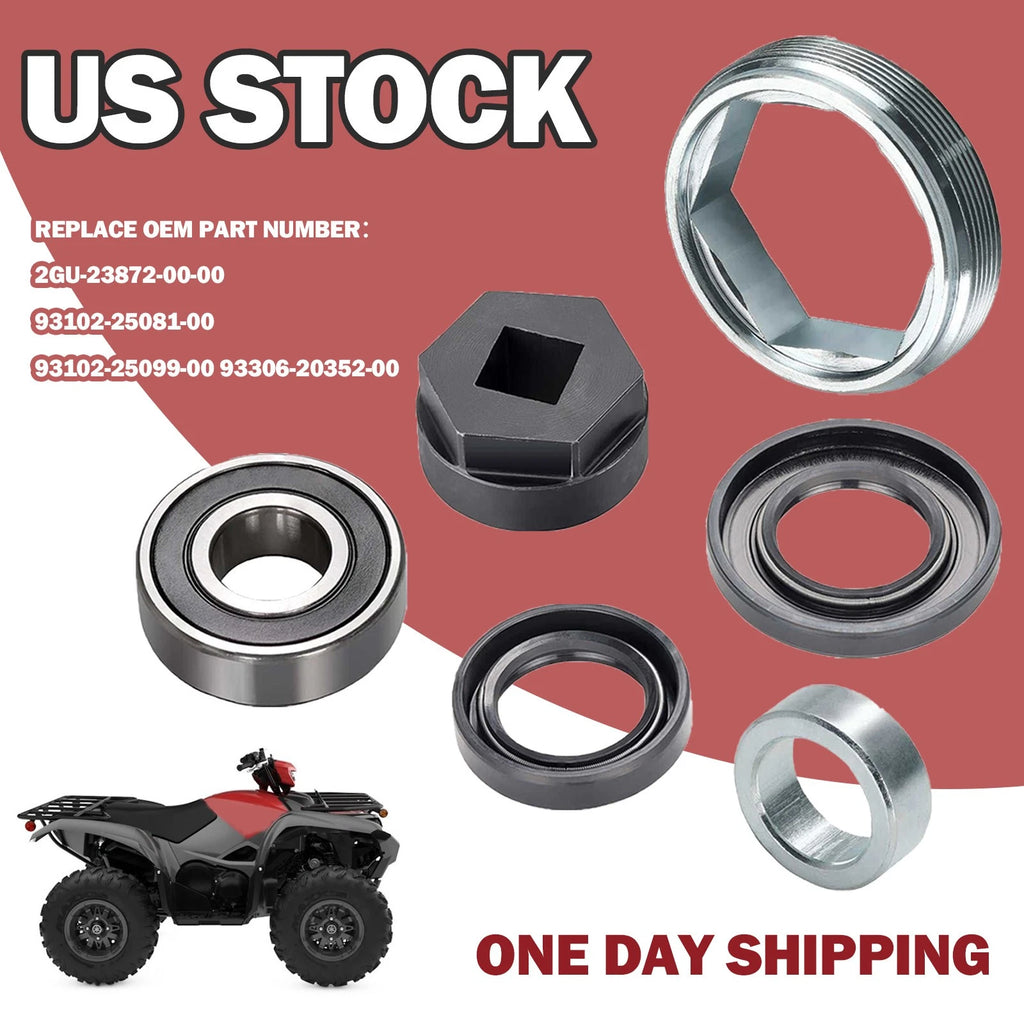2X Steering Stem Bearing Seal Holder Nut for Yamaha Kodiak 400 450 (1993–2000)