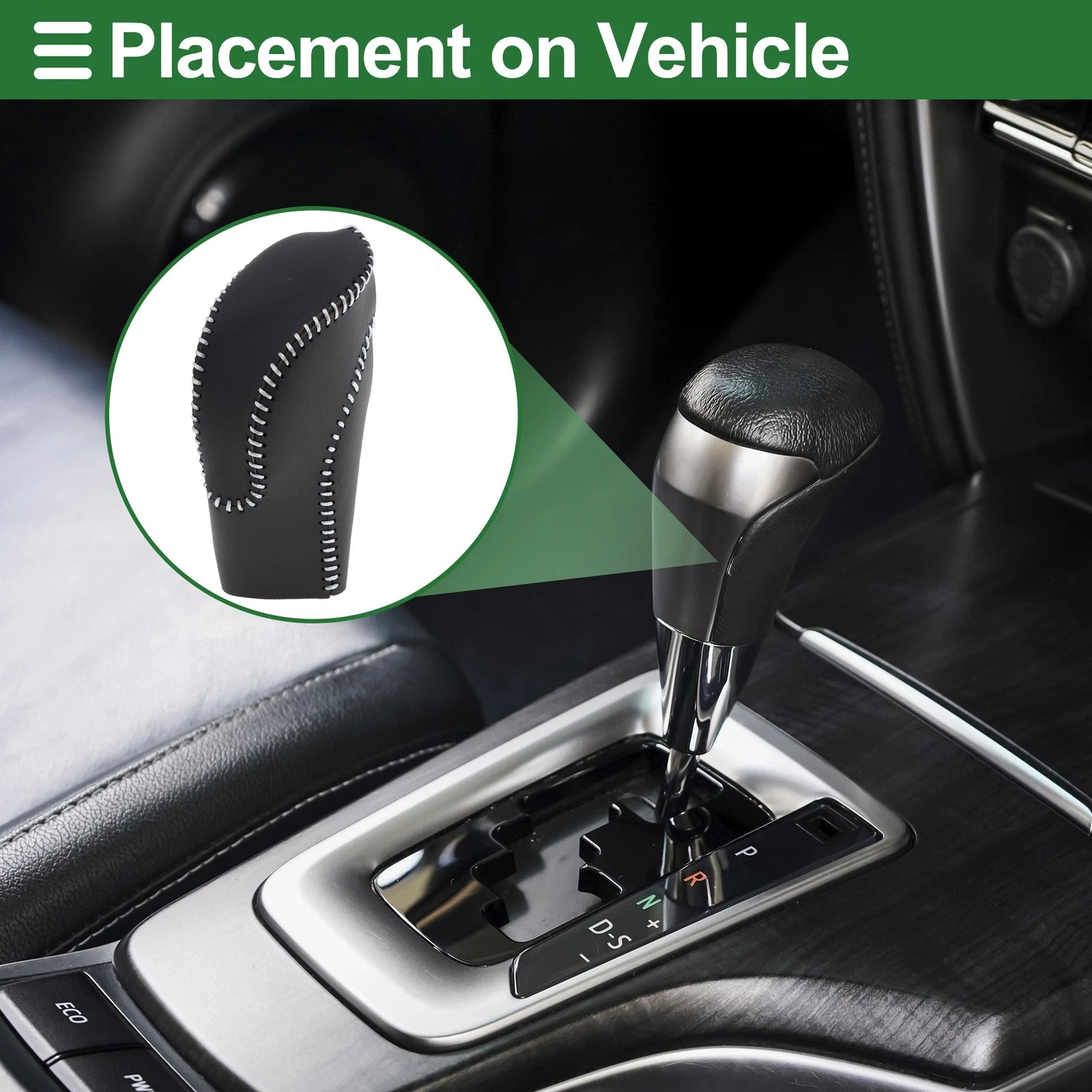 Gear Shift Knob Cover Replacement for Subaru Forester 2018–2023 Faux Leather