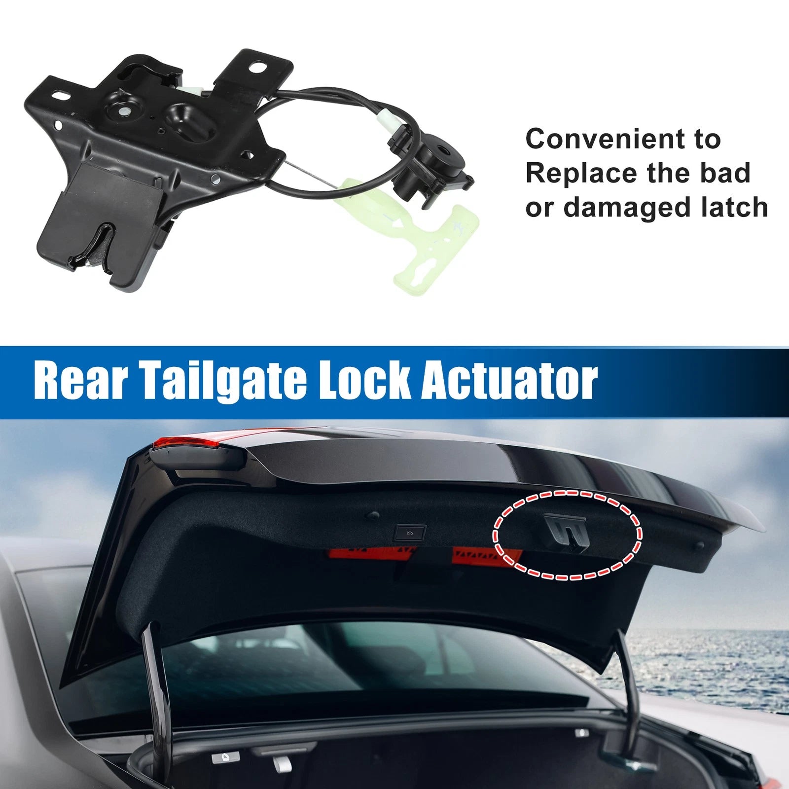 Rear Tailgate Lock Latch Actuator Replacement for Ford Fusion (2006–2008)