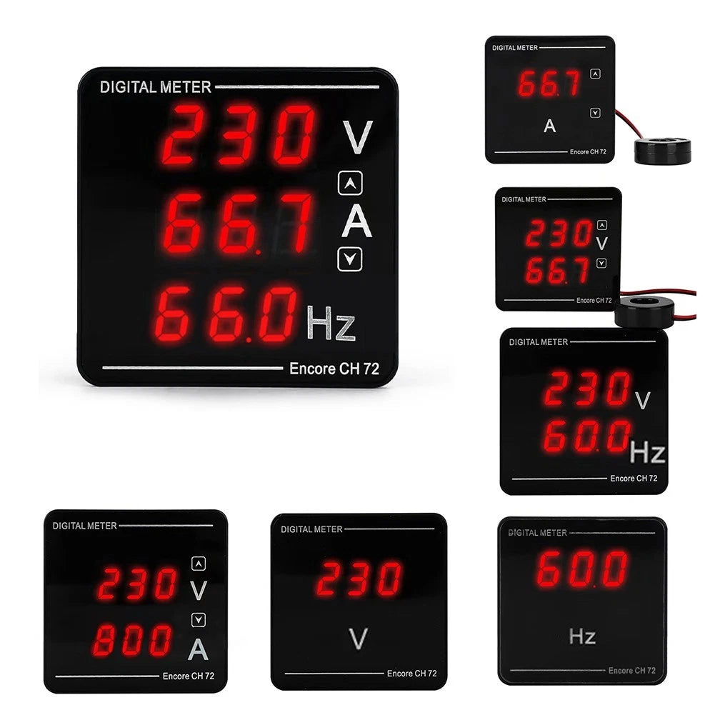 LED Digital Voltage Current Frequency Meter for Motor Equipment