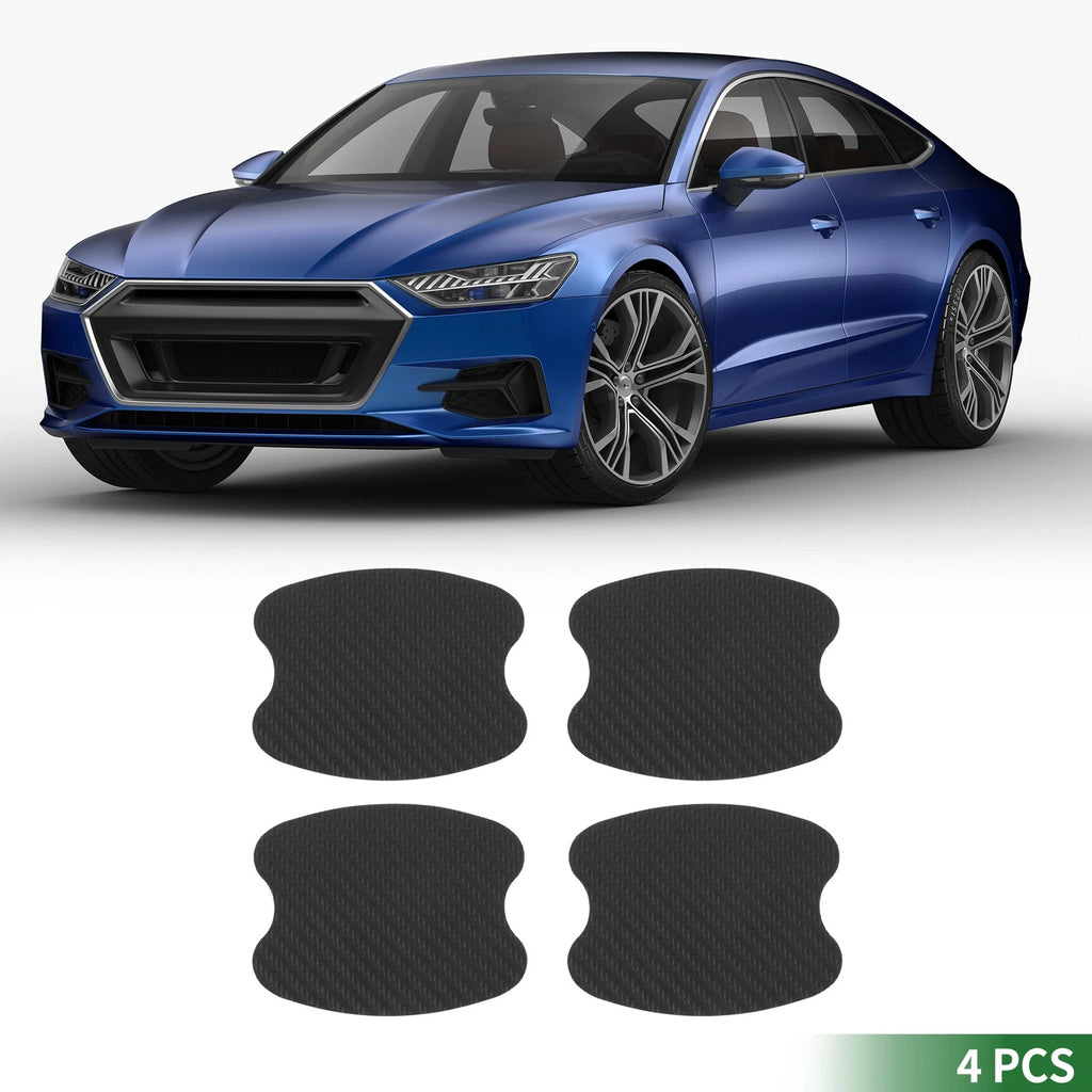 Car Door Handle Cup Protector for - Carbon Fiber Black