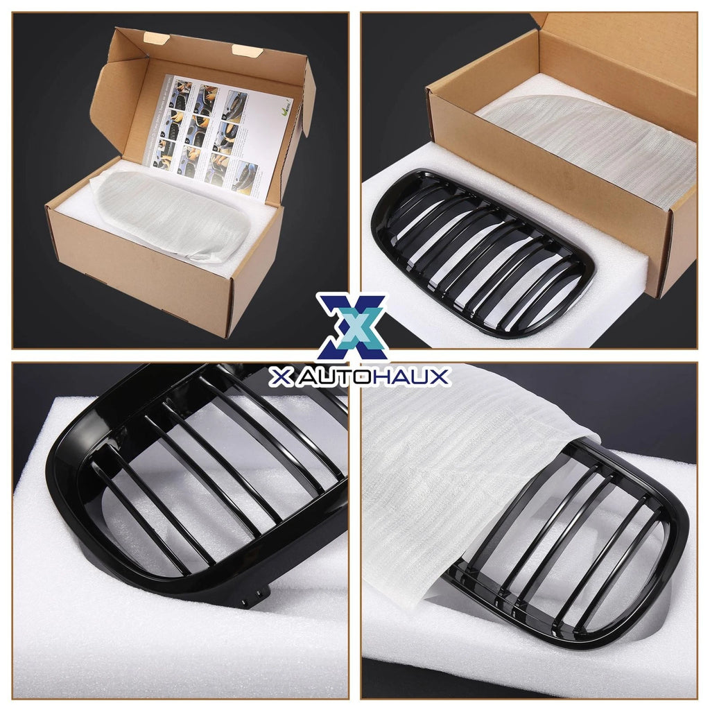 Gloss Black Front Kidney Grille for BMW E92 3 Series (2007–2010)