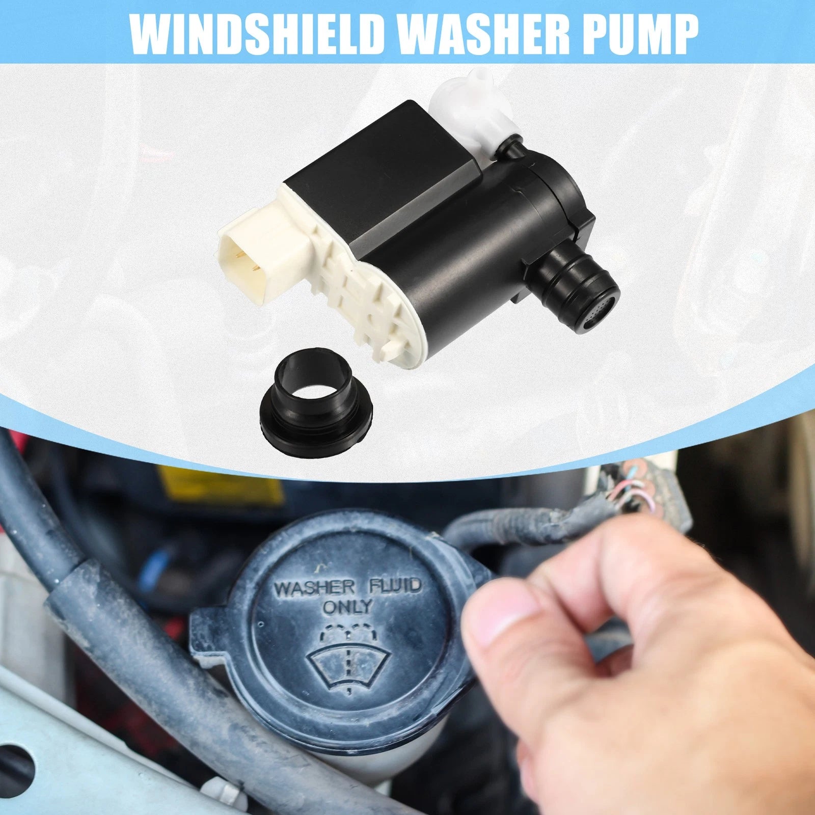 Windshield Washer Motor Pump with Grommet for Hyundai Veloster (2012–2017)