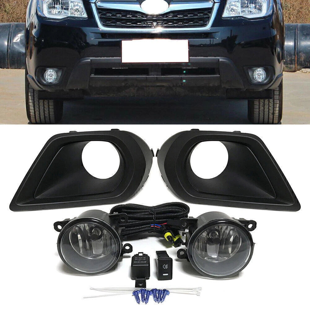 Pair Fog Light Lamp Kit with Wiring & Switch for Subaru Forester (2014–2016)