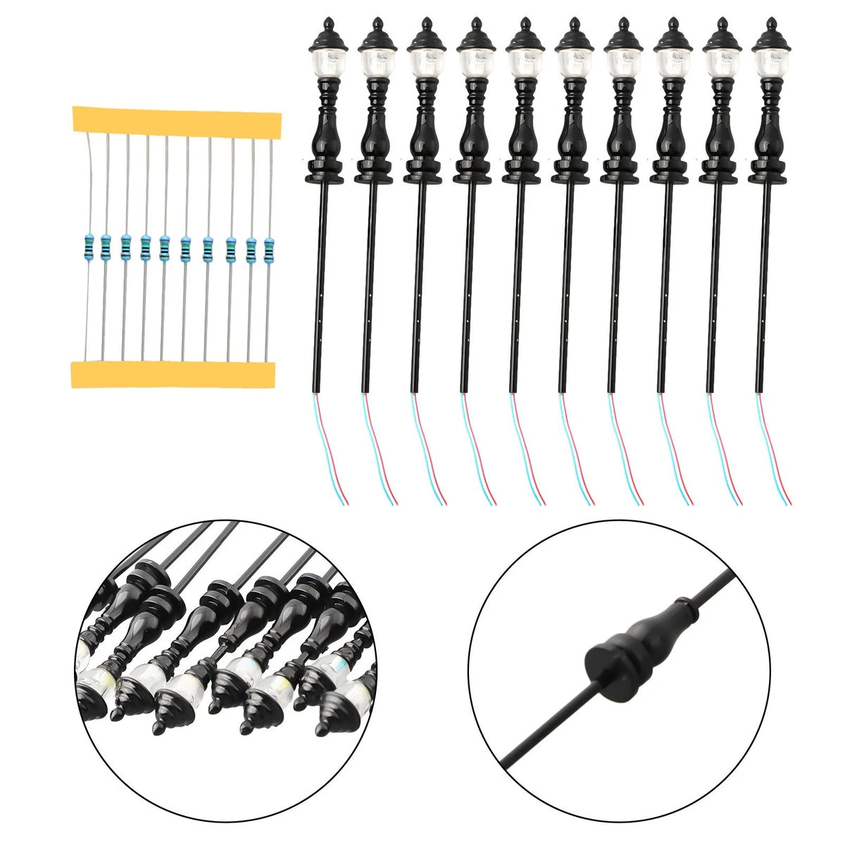 10X LED Street Light for OO/HO Gauge Model Train (1:87)
