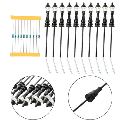 10X LED Street Light for OO/HO Gauge Model Train (1:87)