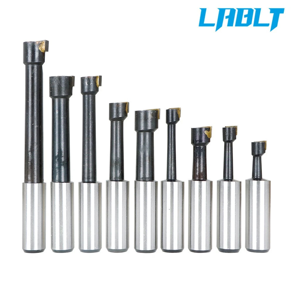 9 Pcs Boring Head R8 Shank 1/2" Carbide Boring Bar Set for LABLT