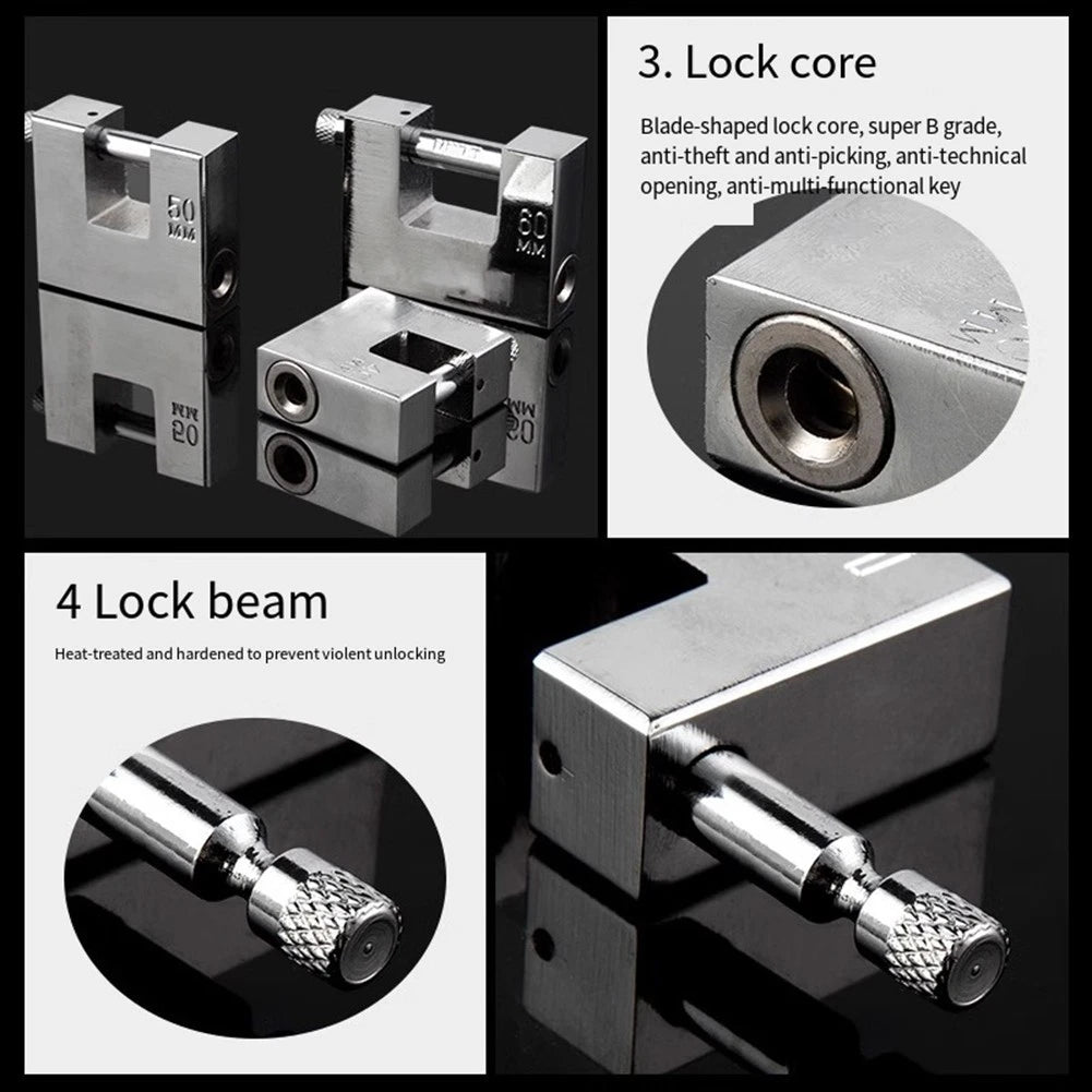 Horizontal Opening Security Lock for Warehouses