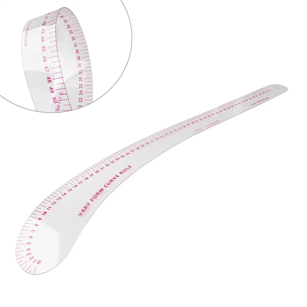 Plastic Curve Ruler 61cm 1.2mm Thick Flexible Plastic Multi Purpose Making Tools
