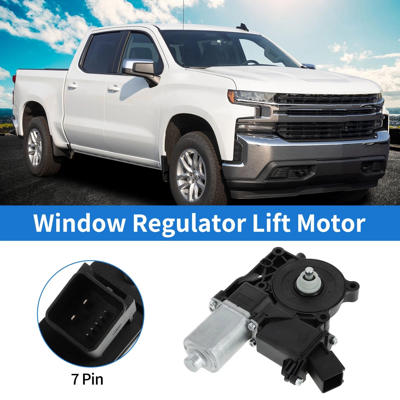 Power Window Regulator Lift Motor Replacement for Chevrolet Silverado 1500 (2014–2018)