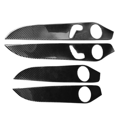 Inner Door Panel Cover Trim for Benz C Class W205 (2014–2021) Carbon Fiber Black