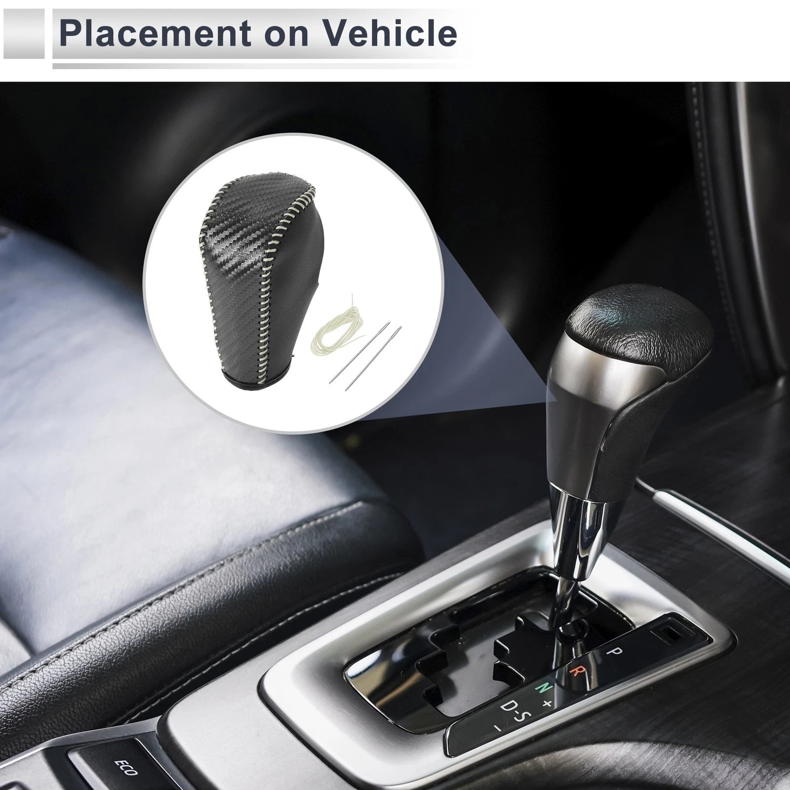 Gear Shift Knob Cover Replacement for BMW 3 Series (2004–2012) Black